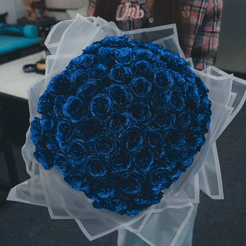 Glitter Rose Bouquet – Bleibende Zuneigung – Blumen, die nie verblühen – Ansicht 14 – Swaravo