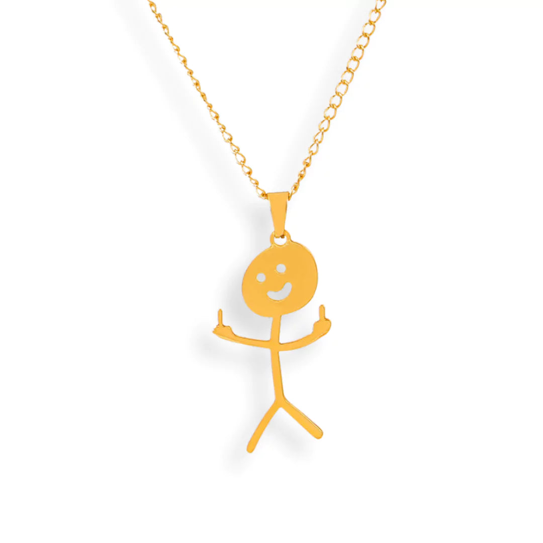 Stark Mittelfinger Anhänger Halskette– Statement Kette mit Haltung | Swaravo