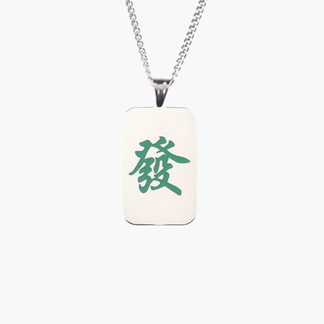 Mahjong “發” Necklace – Symbol of Prosperity and Success | Swaravo