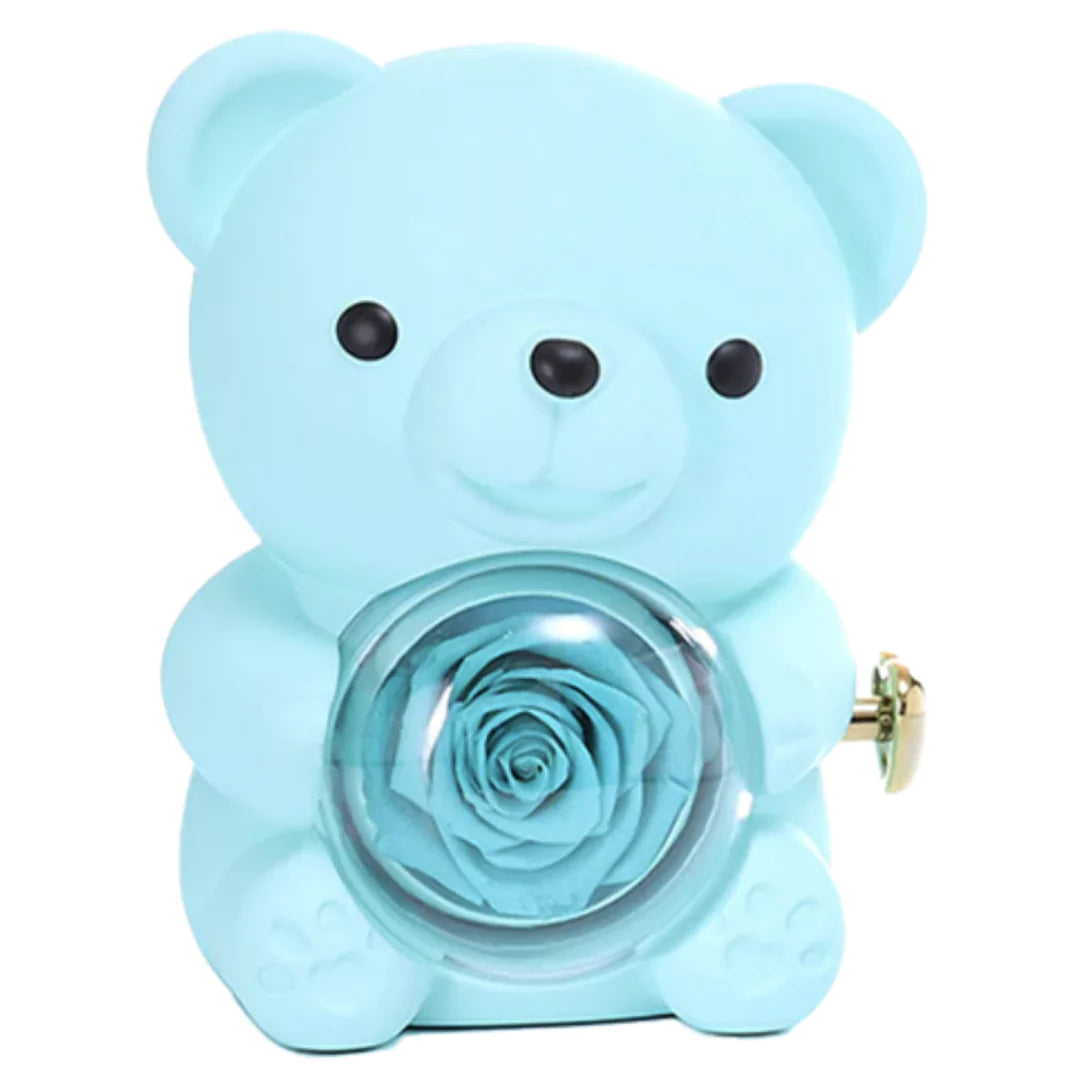 Rotating Everlasting Rose Teddy | – Charm, surprise and personal meaning in one keepsake – View 8 – Swaravo