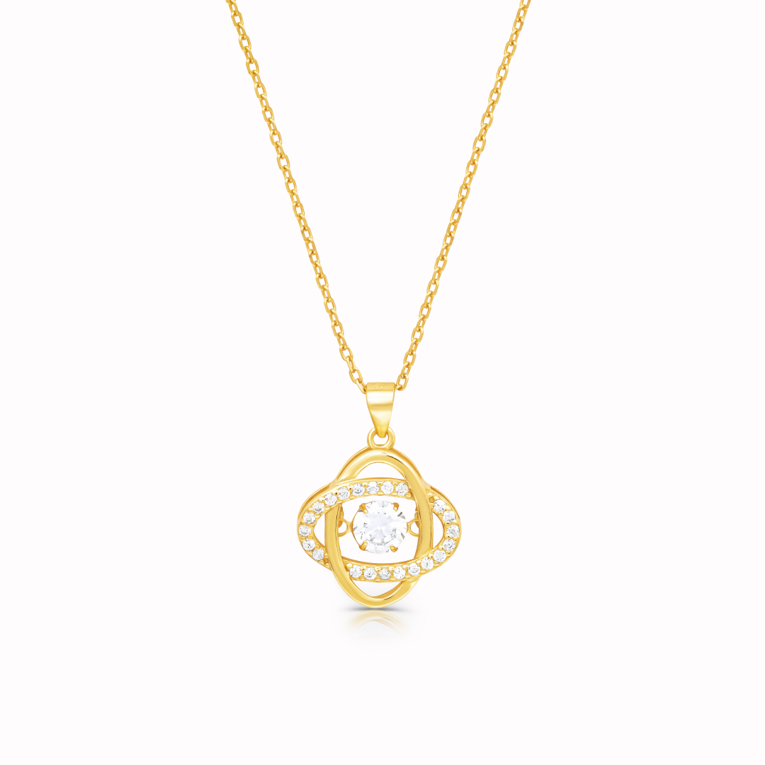 Swaravo Halskette mit Unendlichkeitsknoten in 18k Gold – Symbol für ewige Liebe und Verbindung