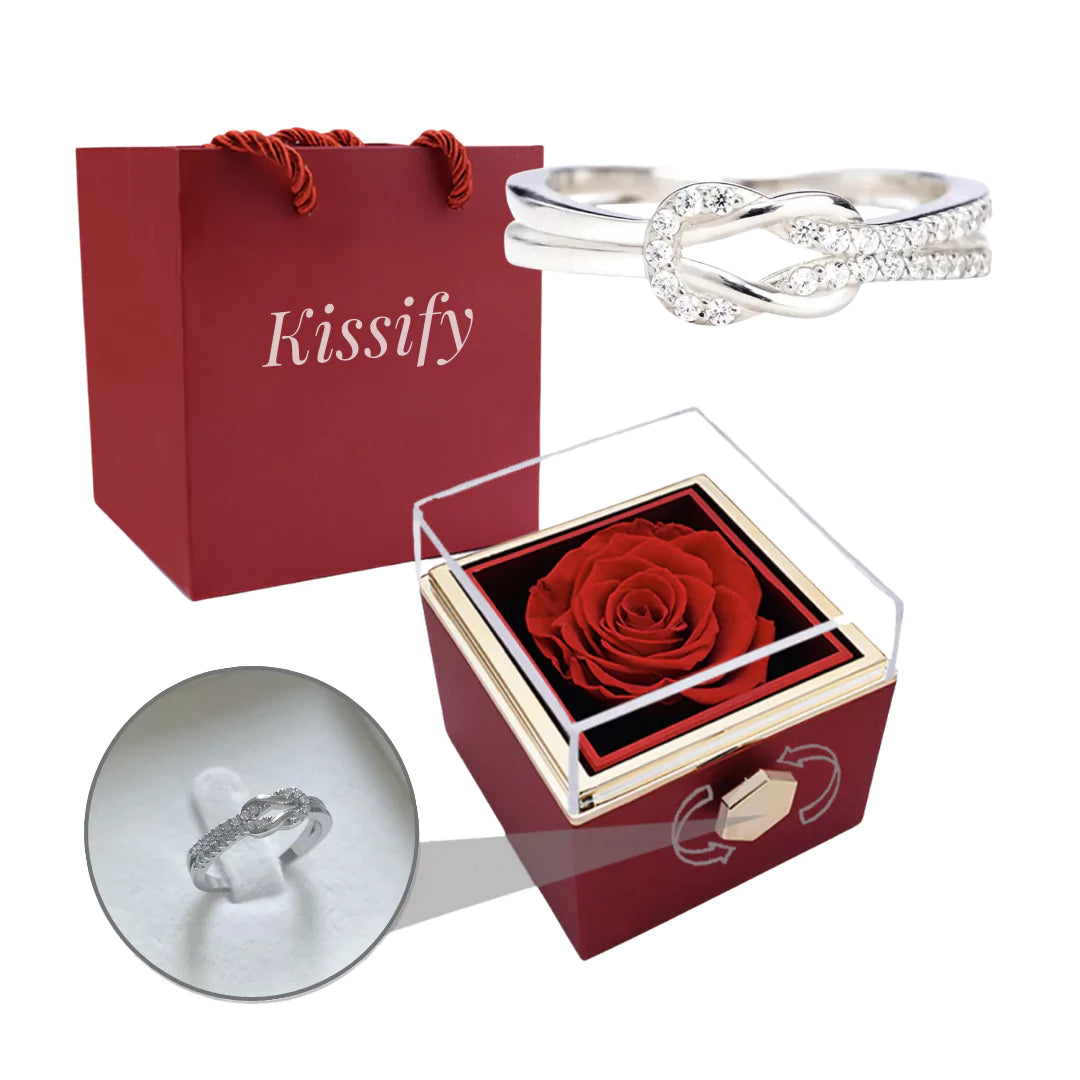Knoten-Ring in hochwertiger Geschenkbox – perfektes Geschenk für Herzensmenschen