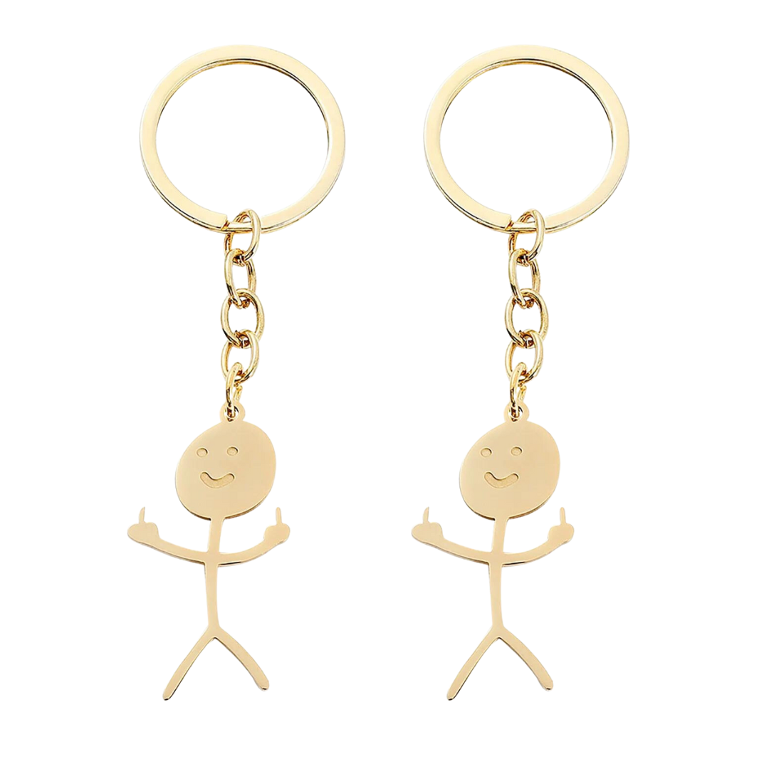 Stark Mittelfinger Doodle Schlüsselanhänger – Freches Statement Accessoire | Swaravo