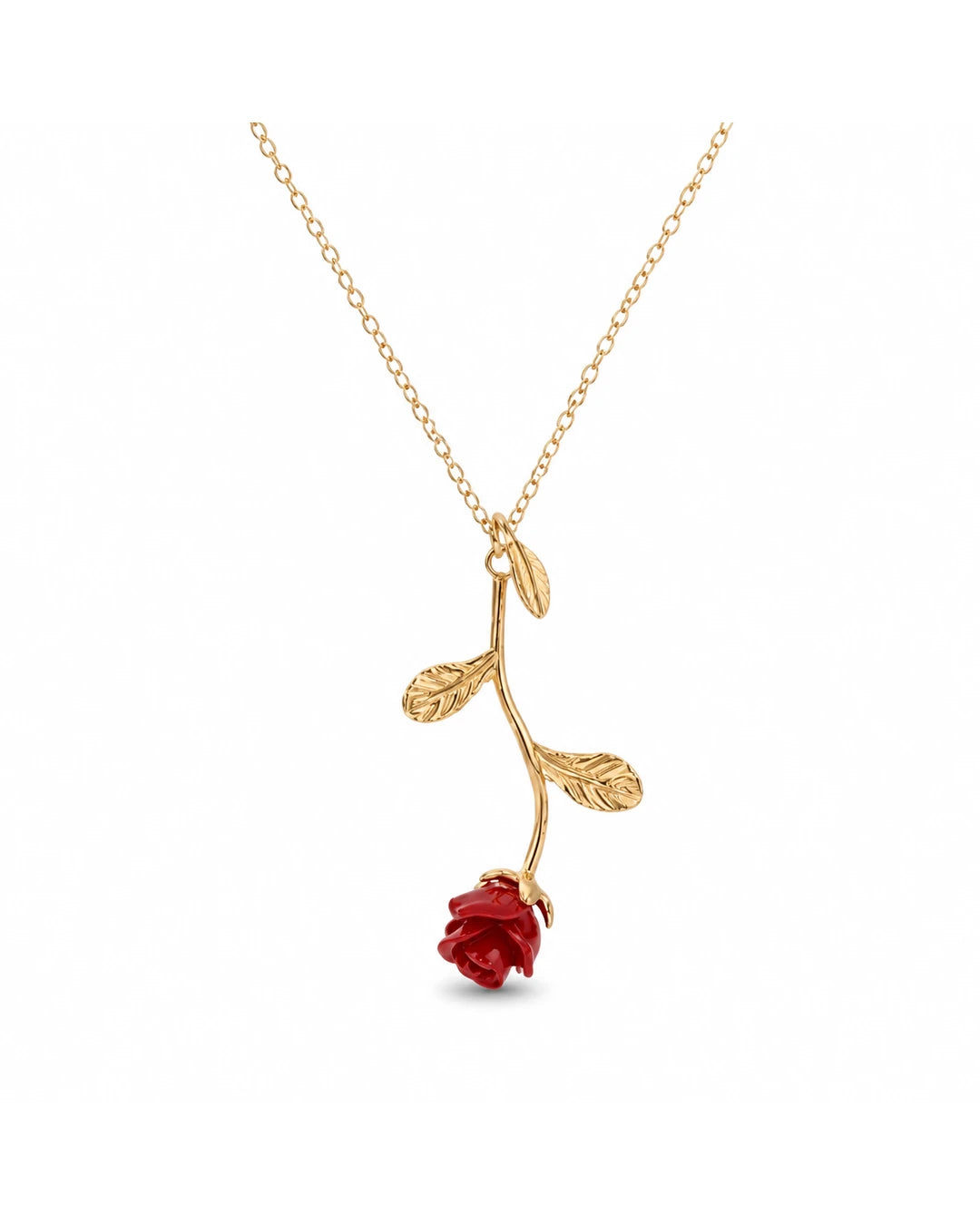Langstielige Rote Rose Kette – Zarte Liebe in einem floralen Design