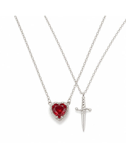 Schwert der Liebe – Geteilte Herz und Schwert-kette für Paare