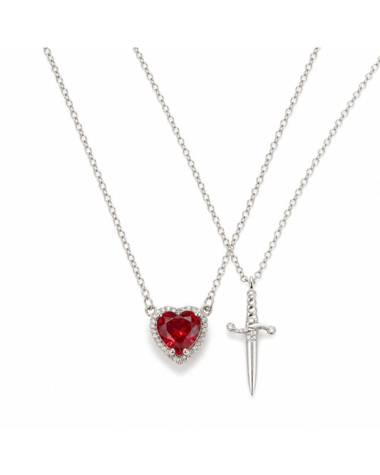 Schwert der Liebe – Geteilte Herz und Schwert-kette für Paare