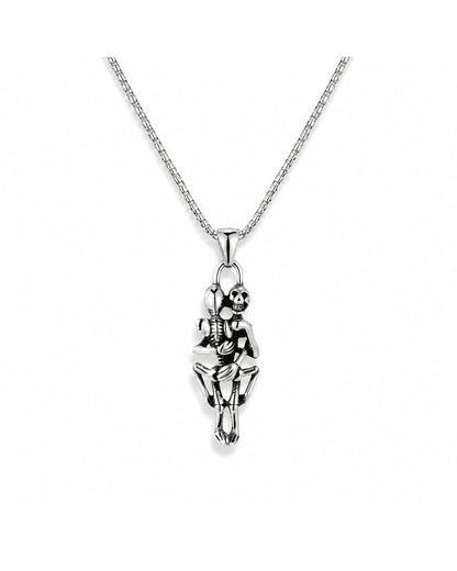 Skull Hug Halskette – Ewige unzertrennliche Liebe