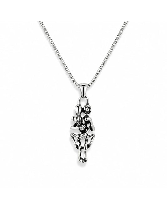 Skull Hug Halskette – Ewige unzertrennliche Liebe