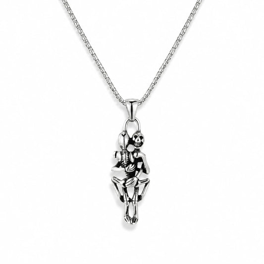 Skull Hug Halskette – Ewige unzertrennliche Liebe