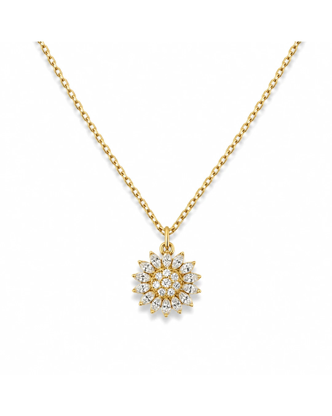 Sonnenblumen Kette mit drehbaren Blüten – dein Schmuckstück für Licht, Energie & Hoffnung