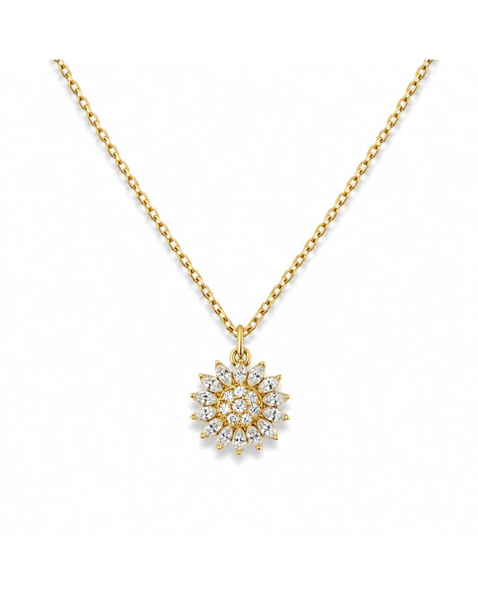 Sonnenblumen Kette mit drehbaren Blüten – dein Schmuckstück für Licht, Energie & Hoffnung