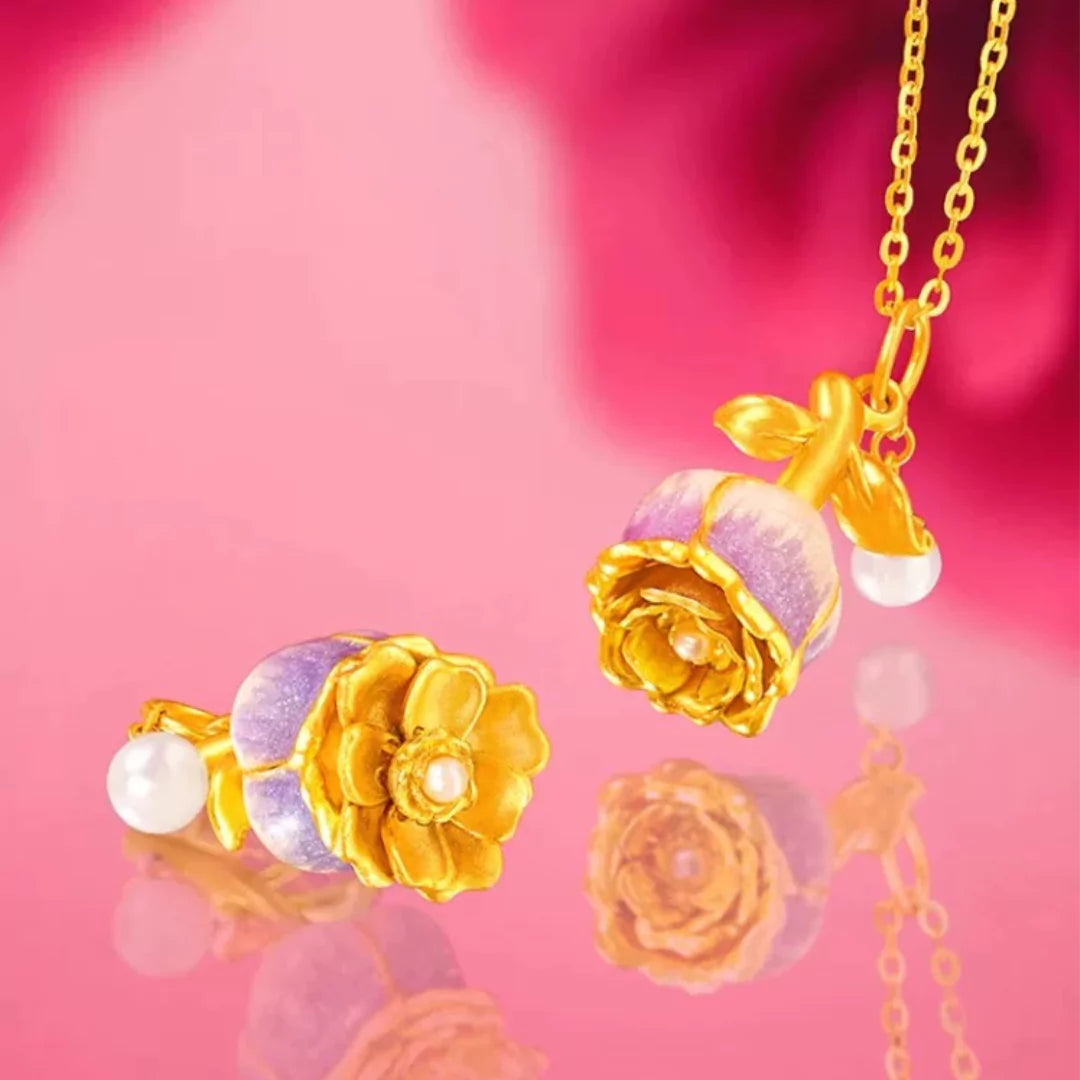 Aurora Rose Halskette – Die Blüte der Liebe