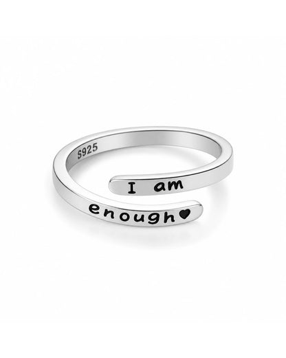 Stark Selbstliebe Ring „I'm Enough“ – Schmuck für Trost und Stärke