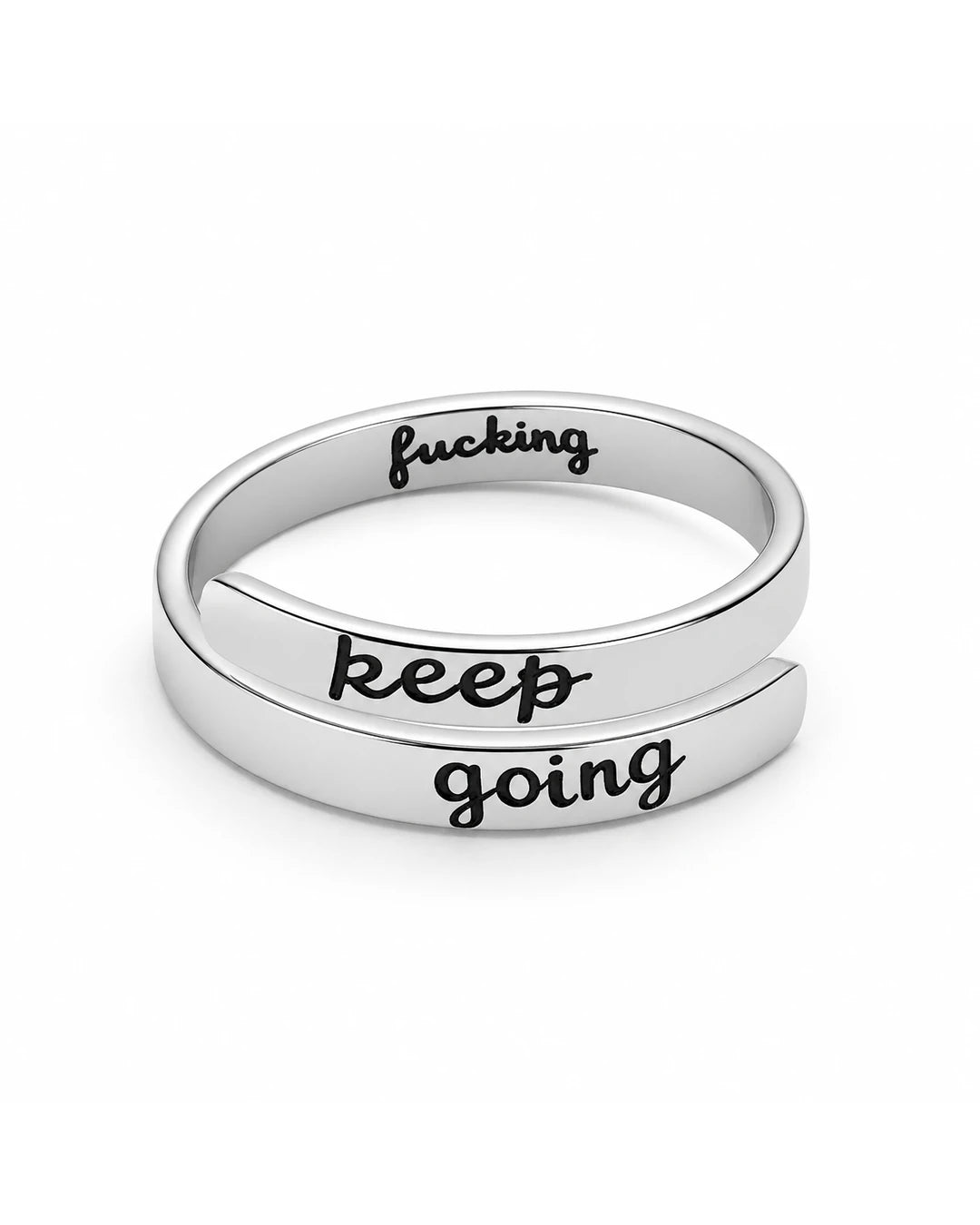 “Keep Going” Ermutigungsring - Geschenk für schwere Zeiten