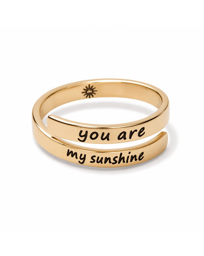 Stark Gravur Ring „You Are My Sunshine“ – Schmuck für Liebe und Kraft