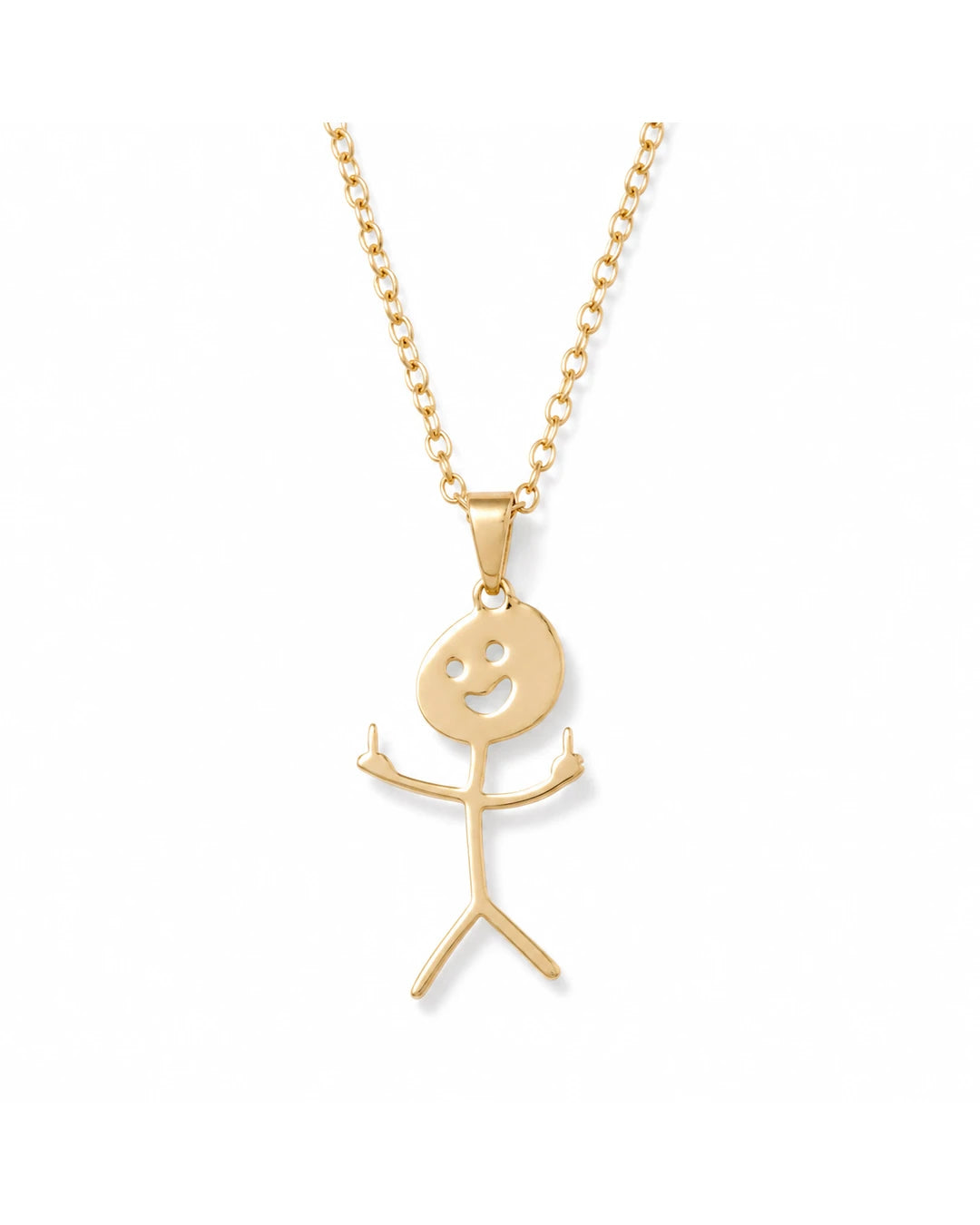 Stark Mittelfinger Anhänger Halskette– Statement Kette mit Haltung
