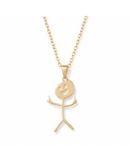 Stark Mittelfinger Anhänger Halskette– Statement Kette mit Haltung