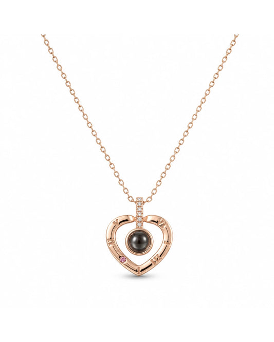 Ich liebe dich Kette  100 Sprachen Herzstein - Geschenk mit Bedeutung