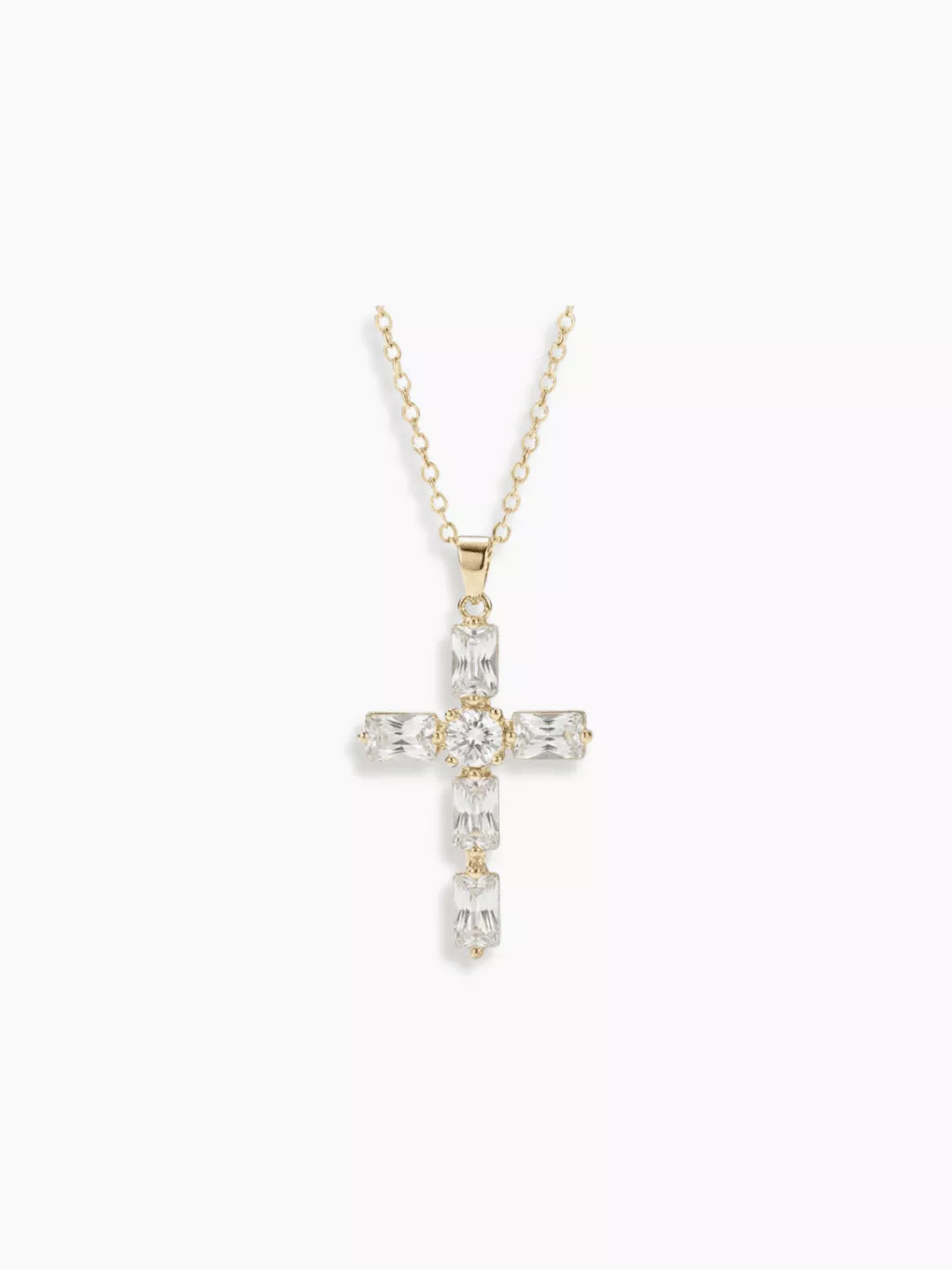 Kreuzkette mit Smaragd-Zirkonia – Symbol für Glaube & Stärke | Swaravo