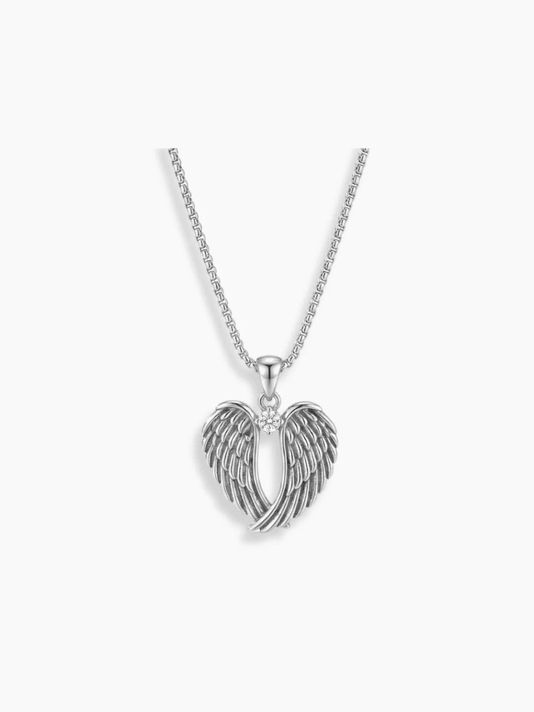 Angel Wings Embrace Necklace: Strength and Protection | Swaravo