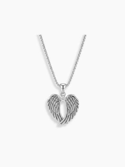 Angel Wings Embrace Necklace: Strength and Protection | Swaravo