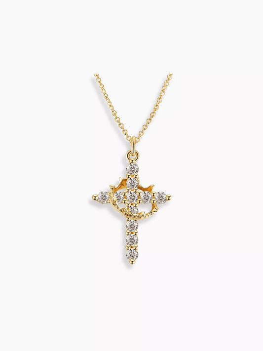 Crowned Faith Kreuzkette – Bedeutung von Glaube, Schutz und Hoffnung| Swaravo