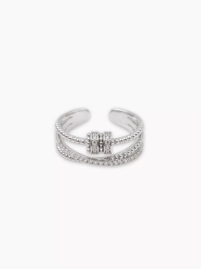 Anillo Giratorio de Circonitas – Belleza Fina para Momentos de Calma