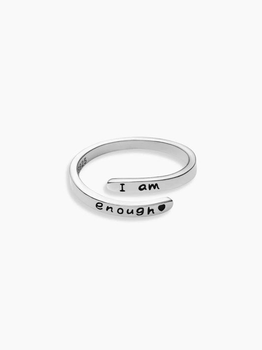 Stark Selbstliebe Ring „I'm Enough“ – Schmuck für Trost und Stärke | Swaravo