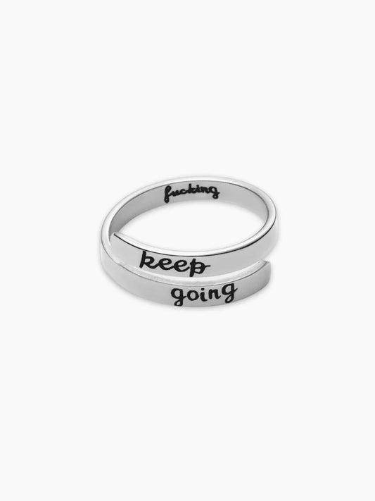 “Keep Going” Ermutigungsring - Geschenk für schwere Zeiten | Swaravo