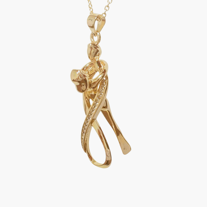 Eternal Umarmung Halskette in Gold mit Infinity-Design und funkelnden Zirkonia-Steinen, Symbol für Liebe und Ewigkeit