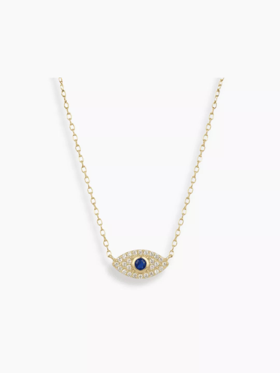 Evil Eye Halskette aus S925 Sterling Silber mit 18K Vergoldung als Symbol für Schutz und positive Energie