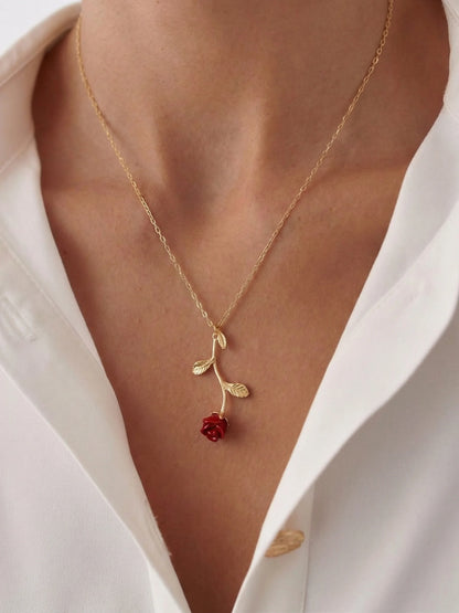 Langstielige Rote Rose Kette – Styling Ansicht | Swaravo