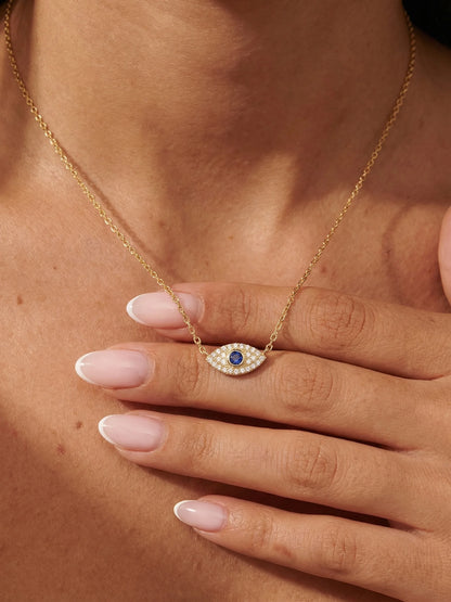 Evil Eye Kette aus 925 Silber – Styling Ansicht | Swaravo
