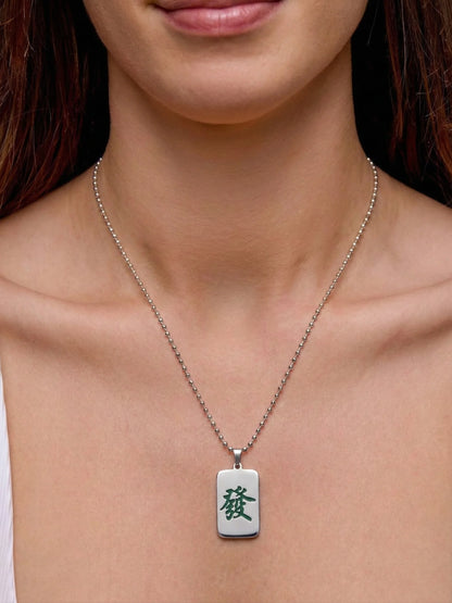 Mahjong "發“-Halskette – Styling Ansicht | Swaravo