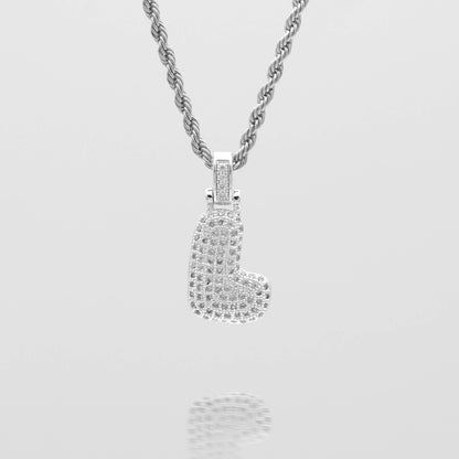 ICY Bubble Letter Initial Necklace