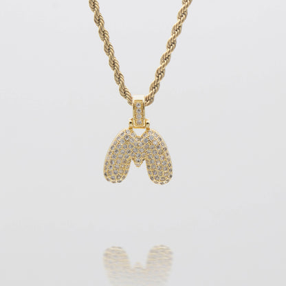 ICY Bubble Letter Initial Necklace