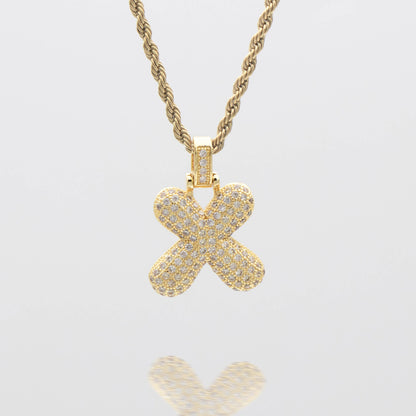 ICY Bubble Letter Initial Necklace