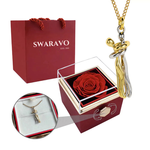 rote ewige rosen geschenk box 